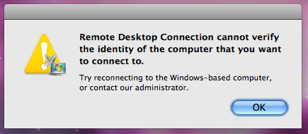 Mac OSX Error connecting with RDP to Windows Server
